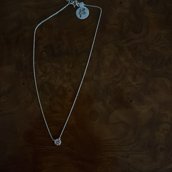 Crislu sterling silver with pink cz bezel set necklace. - Picture 6 of 8